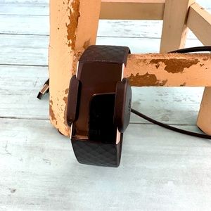 Fitbit Charge 3 Rose Gold Fitness Activity Tracker Black Band and Charger